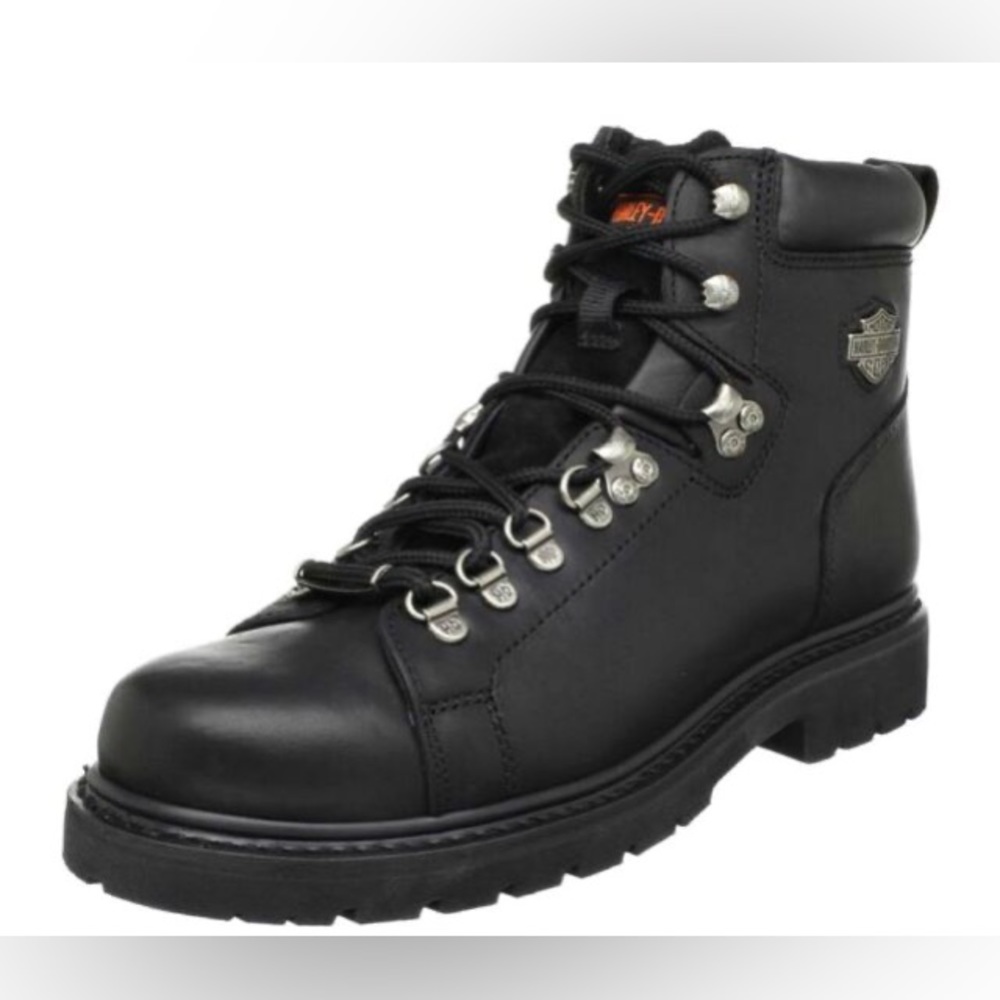 Harley Davidson Dipstick Boots Men's Size 8.5 Black Leather Motorcycle D91610 - Picture 1 of 16